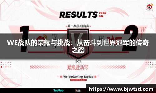 WE战队的荣耀与挑战：从奋斗到世界冠军的传奇之路